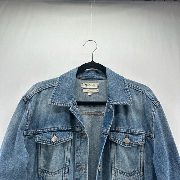 Madewell Oversized Jean Truck Jacket Womens S Button Up Capstone Wash Denim Blue - Picture 4 of 14